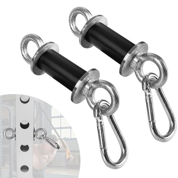 VANROUG 2PCS Power Rack Attachments, Heavy Duty Squat Rack Attachments, Power Rack Shackle Band Attachment for Strength Training, Resistance Band Accessories Fits 1" Holes