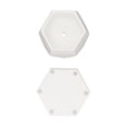 thumbnail image 3 of Essentra Home Succulent Pot Set of 2, White Hexagonal Succulent Pots, 3 Inch Pots for Plants, Small Planters for Succulents, Cactus, 3 of 4