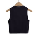 thumbnail image 5 of tarylea Women's Sleeveless Sweater Tank Tops Summer Crew Neck Ribbed Knitted Crop Tops Casual Lightweight Summer Tops, 5 of 7