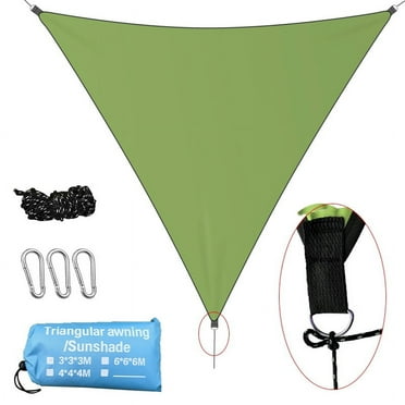 ABLINK Triangle Sun Shade Sail 10'X10'X10' Permeable Canopy for Patio Garden Yard Deck Pergola Balcony-Army Green