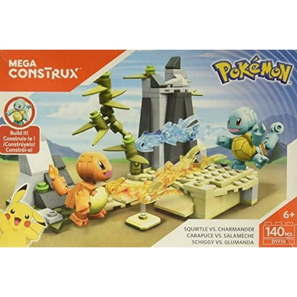 Juguete de construcción Mega Mega Construx Pokémon Squirtle contra Charmander