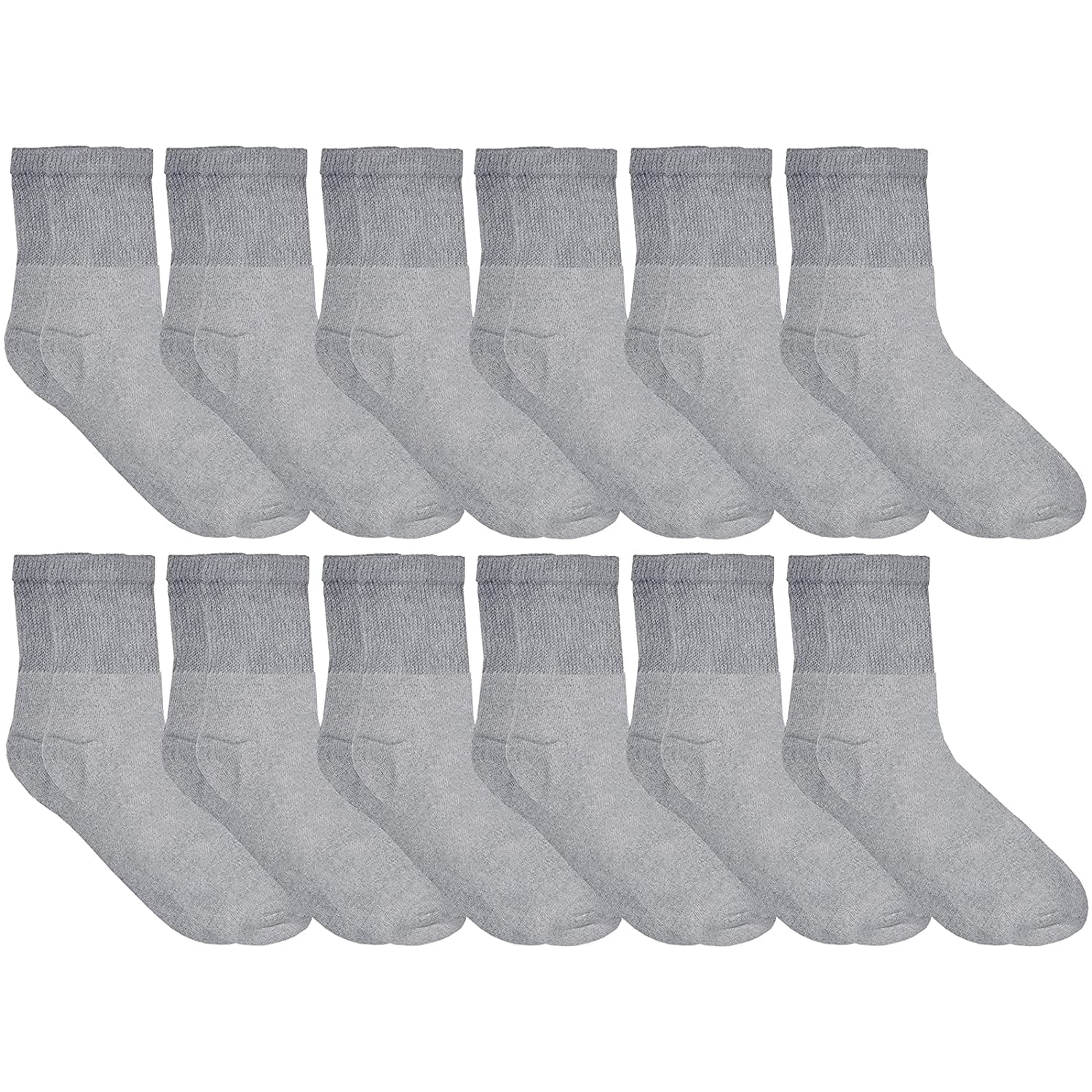 Yacht & Smith King Size Cotton Diabetic Crew & Ankle Socks, Big & Tall Mens Diabetes Sock, Bulk Value Pack