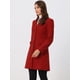 thumbnail image 3 of Abrigo largo elegante de invierno para mujer con cuello en V y un solo pecho Rojo Oscuro XL, 3 of 6