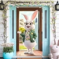 thumbnail image 3 of 71x35Inch Easter Bunny Door Banner, Easter Bunny Door Cover Wreath Egg Easter Door Banner Accessory Hanging Banner Sign Decoration for Happy Easter Party Favors, 3 of 6