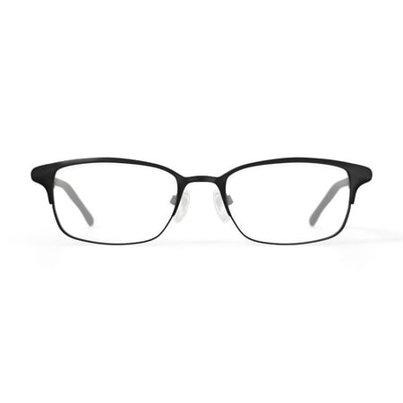 Walmart Men's FM11032 Rectangular Prescription Eyeglasses with Case, Matte Black