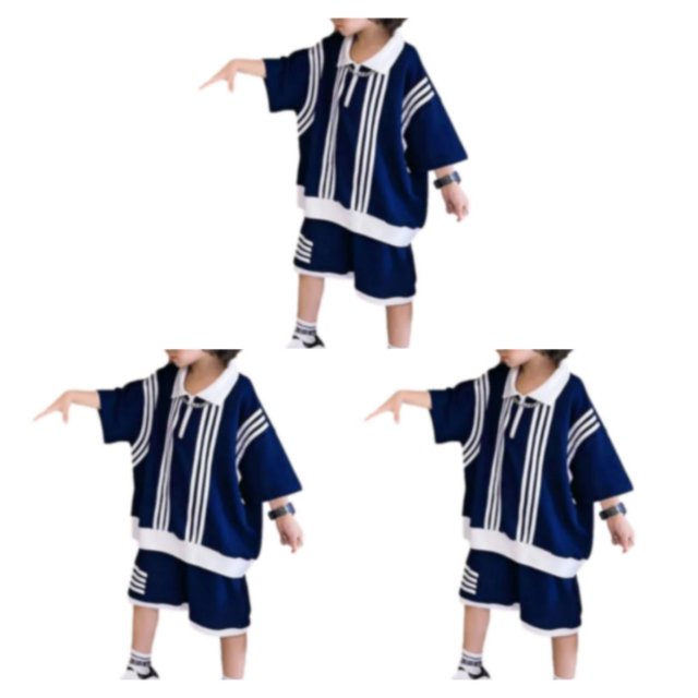 Minnieouse Traje a rayas para niños, elegante, colorido, con cremallera, de manga larga, de verano, suelto, para viajar, para fotografía, Type1 NO1