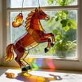 thumbnail image 4 of Atrapasueños de Caballo Acrílico 2D – Decoración de Ventana Estilo Vidriera Que Filtra La Luz con Cadena para Colgar En Interiores y Exteriores., 4 of 4