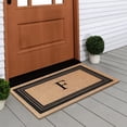 thumbnail image 5 of A1HC Natural Coir Monogrammed Entrance Door Mats, Durable Large Outdoor Rug, Non-Slip, Flock Doormat, Thin-Profile Heavy Duty Door Mat, Indoor Outdoor Front Door, High Traffic Areas, 18" X 30", 5 of 7