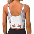 thumbnail image 3 of Kdxio LGBT Gnomes Print Workout Crop Tank Top for Women Racerback Yoga Tank Tops Athletic Sports Shirts Exercise Undershirts, 3 of 9