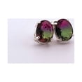 thumbnail image 5 of 4.4ct Watermelon Tourmaline Sterling Silver Earrings, 5 of 10