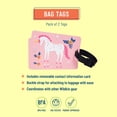 thumbnail image 3 of Wildkin Kids Luggage Bag Tags 2 pack (Magical Unicorns), 3 of 5
