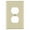 Ivory, variant on Leviton 80503-W 1-Duplex Receptacle Midway Size Wall Plate, 1 Gang, 4-7/8 In L X 3-1/8 In W 0.255 In T, 1-Pack, White