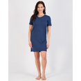 thumbnail image 5 of Real Essentials 3 Pack: Women's Nightshirt Short Sleeve Soft Nightgown Sleep Dress With Pocket (Available In Plus Size), 5 of 6