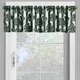 thumbnail image 2 of Ambesonne Jungle Foliage Valance Pack of 2, Monstera on Stripes, 54"X12", Charcoal Grey Green, 2 of 5