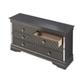 thumbnail image 4 of Passion Furniture PF-G6702-D Verona 6-Drawer Metalic Black Dresser - 33 x 59 x 16 in., 4 of 5