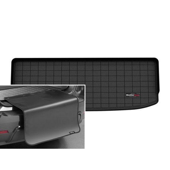 WeatherTech Cargo Trunk Liner with Bumper Protector compatible with 2022-2026 Nissan Pathfinder - Behind 3rd Row w/ Bumper Protector, Black