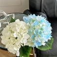 thumbnail image 6 of Thanksgiving Centerpiece Faux Hydrangea Flowers Fall Decorations For Home: Hydrangea Beige (Qty: 1 Of * Hydrangea) Artificial Flowers Artificial Plants Indoor, 6 of 7