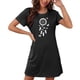thumbnail image 4 of Camisón corto de talla grande para mujer, camisón de manga corta con estampado de pecho a la moda, camisón para mujer, 4 of 7