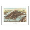 thumbnail image 1 of Universal Map 16486 New York 1883 Historique Imprimé Monté et Argent Encadré, 1 of 1