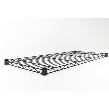 HSS Steel Extra Wire Shelf 18"x48", Black, Shelf Capacity 350 lbs, 1-Pack