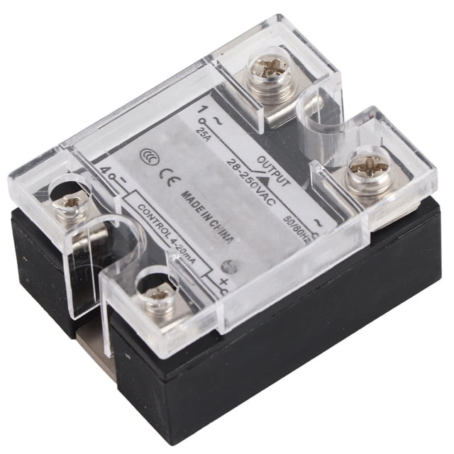 Relé de estado sólido SSR, entrada de 4-20 mA a salida de 28-250 V CA, regulador de voltaje de control continuo