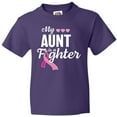thumbnail image 3 of Inktastic Breast Cancer Awareness My Aunt is a Fighter Youth T-Shirt, 3 of 5