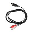 thumbnail image 2 of DIN 7PIN Male to 2RCA Female Cable Pure Copper Wire Core Sound Adapter Cable 4.9ft-Good, 2 of 5