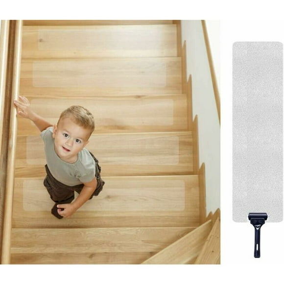 Anti Slip Stair Treads Transparent Anti Slip Stair Treads 10cm x 60cm Pack of 15-Fei Yu
