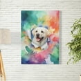 thumbnail image 2 of Funny Watercolor Adorable Labrador Retriever Peeking Through Torn Paper Effect Vertical Matte Canvas Poster Lab Dog Lover Gifts Wall Art Home Decor - 00026, 2 of 5