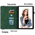 thumbnail image 3 of Decase for iPad 10th Generation 10.9 inch 2022 Case,Leather Flip Cover With Pencil Holder,Embossed Butterfly Pattern Folio Stand Card Pocket Auto Wake/Sleep Case for iPad 10.9 Inch, Green, 3 of 9