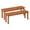 Natural, variant on WDZS Outdoor Wood Bench, 2-Person Backless Patio Garden Bench with Slatted Seat, Front Porch Dining Seating Furniture for Deck, Yard and Park (1)