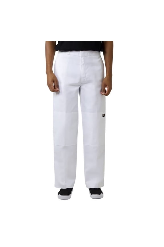 Men's Loose Fit Double Knee Pants WHITE 32x32