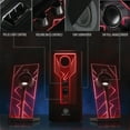 Best Led Computer Speakers GOgroove BassPULSE Red LED Computer Speaker System: Loud Volume Control