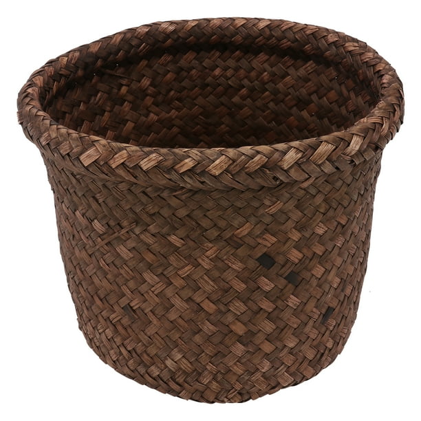 Basket Plant Woven Flower Pot Planter Rattan Seagrass Indoor Storage Wicker Baskets Pots Plants