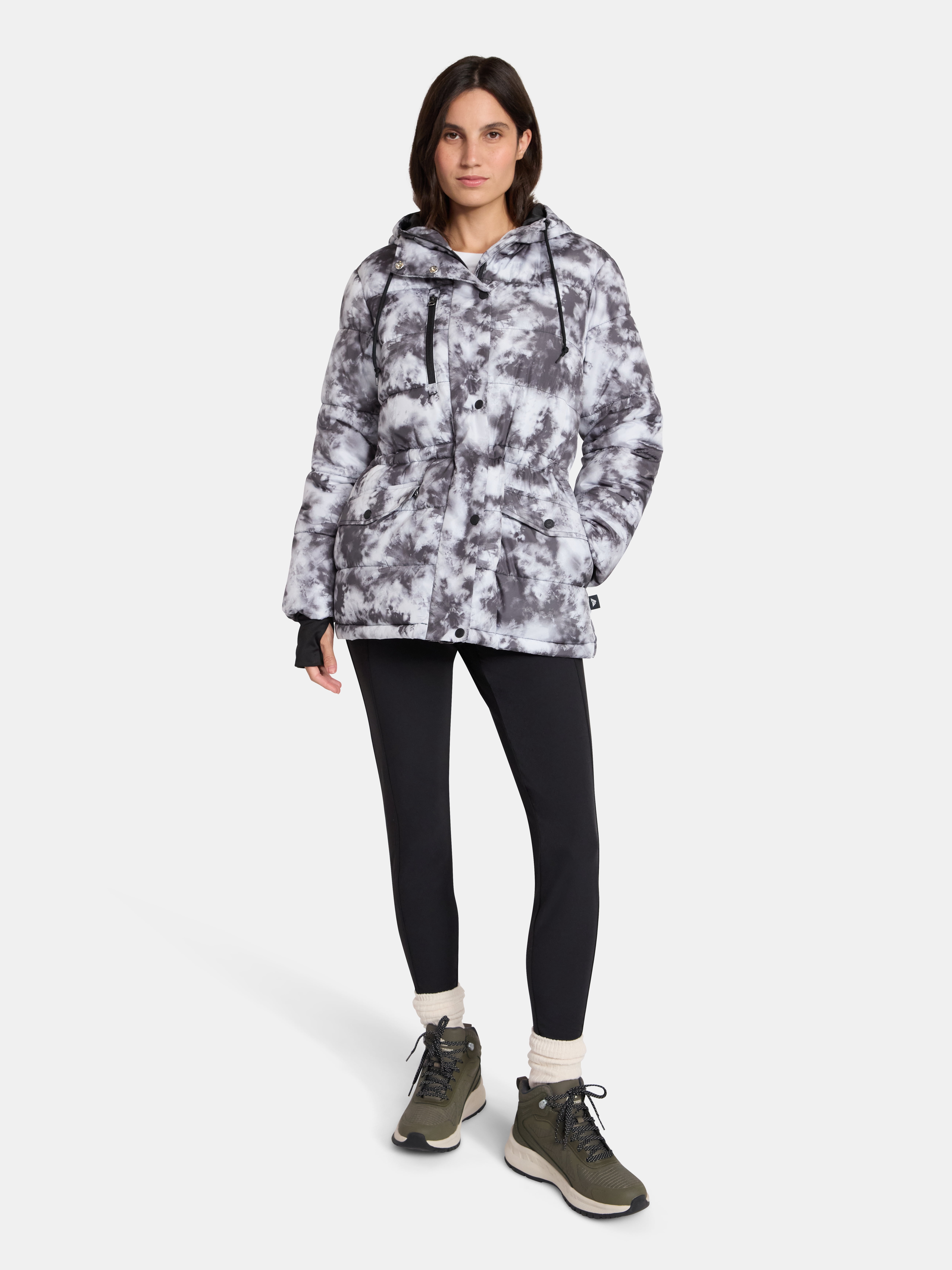 Ozark Trail Women's and Women's Plus Mid Length Puffer Coat, Sizes XS-2X