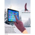 thumbnail image 4 of Gustave Winter Knit Gloves Touchscreen Windproof Anti-slip Thermal Soft Wool Lining Elastic Cuff for Women Men "Purple, Women", 4 of 9