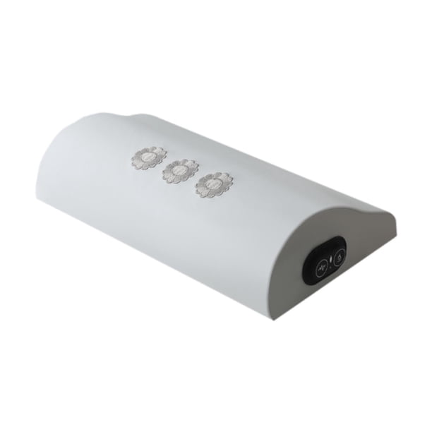 Masajeador de cuello y espalda multiusos, almohada de masaje eléctrica para pies, espalda y oficina Gris