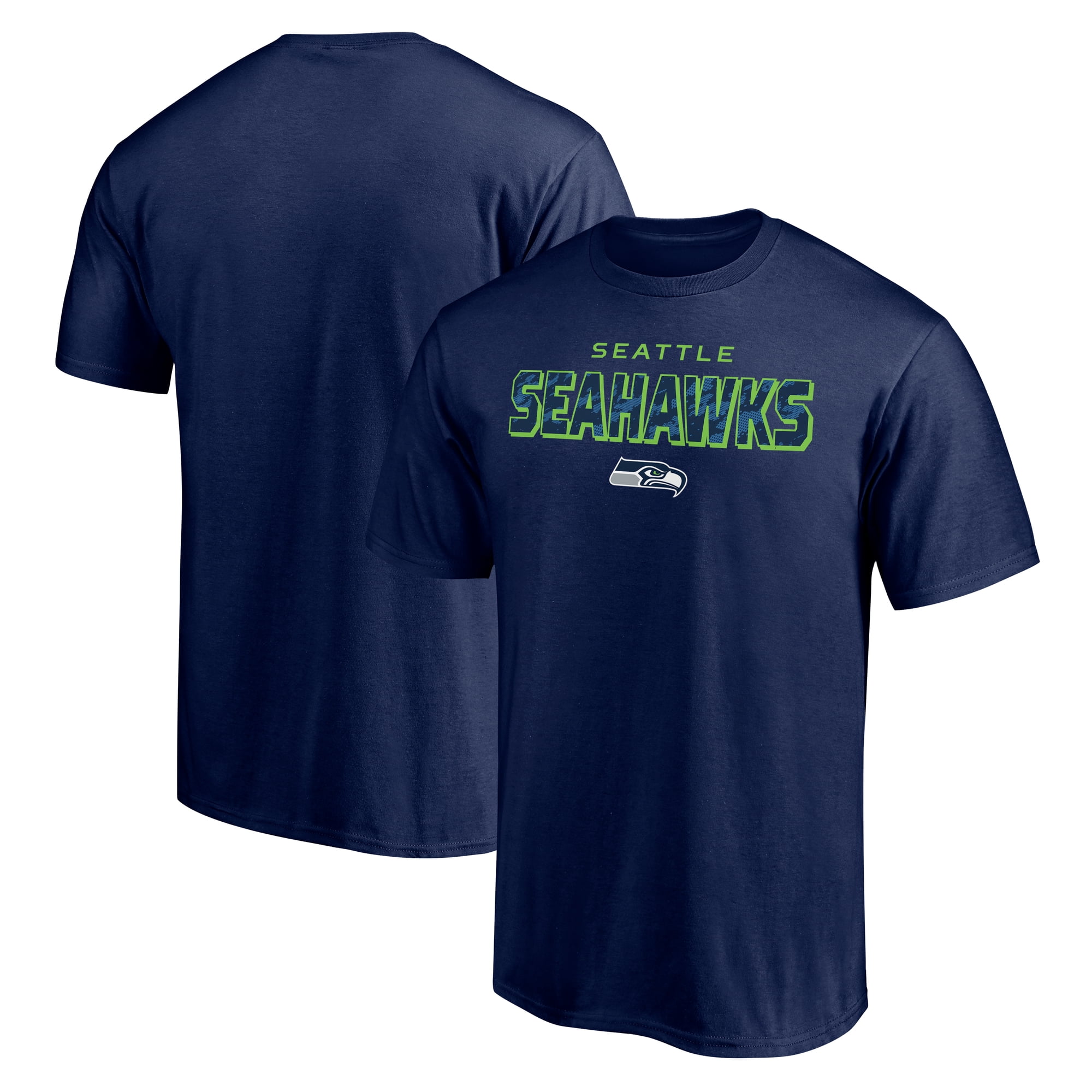Men's-Fanatics College Navy Seattle Seahawks Moving Target T-Shirt