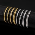 thumbnail image 6 of Gifts For Men Who Have Everything YTTAL Flat Snake Herringbone Bracelet - Silver Gold Solid Link Chain Bracelet for Men Women - 10MM Gold Plated Necklace, 6 of 6