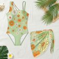 thumbnail image 5 of Jiueut Daisy Print Girls Bathing Suit for Summer Party One Piece Swimsuits with Mesh Cover Up Pool Cut Out Beach Outfits, 5 of 7