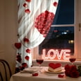 thumbnail image 4 of TIELUTT Rideaux de la Saint-Valentin Roses Rouges Rideaux Pétales de Roses Rouges Rideaux de Salon Chambre Rideaux Longs Rideaux d'Hiver Rideaux de Fenêtre Doublure de Douche Courte, 4 of 7