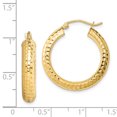 thumbnail image 2 of 925 Sterling Silver Gold 5x25mm Hoop Earrings Round, 2 of 6