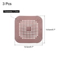 thumbnail image 2 of Uxcell 3packs Shower Drain Hair Catcher Round and Convex Drain Strainer for Shower, Pink, 2 of 5