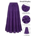 thumbnail image 2 of Sunzeyvora Women’s Cotton Tiered Maxi Skirt – Long Flowy Boho Skirt with Elastic Waist - Without Pockets, 2 of 4