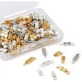 thumbnail image 3 of 120pcs Column Tube Screw Clasps Mixed Colors Screw Type Twist End Tip Caps Connector Cord End Terminators Fasteners for Necklace Bracelet Jewelry Making, 3 of 5
