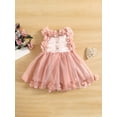 thumbnail image 3 of Bagilaanoe Toddler Baby Girl Princess Party Dress Flower Gir Dress 6M 12M 18M 24M 3T 4T Petal High Waist Ball Gown Tulle Dresses, 3 of 9