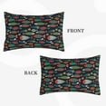 thumbnail image 2 of Picia Hand Drawn Colorful Fishes Pattern Plush Pillow Case – Soft and Cozy Cushion Cover, Hypoallergenic Throw Pillow Case for Home Decor-20"x30", 2 of 6