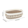 thumbnail image 3 of Macrame Storage Basket Woven Rope Organizer Decorative Boho Style for Desks Tables Counters, Multicolor, 3 of 9