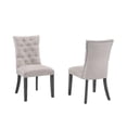 thumbnail image 4 of 5pc Gray Wood Dining Set with Light Gray Linen Fabric Seats, 4 of 6