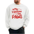 thumbnail image 2 of PNTUTB Fashion Valentine's Day Men's Print Loose Casual Crew Neck Hoodless Pullover Long Sleeves Sweatshirts, 2 of 6